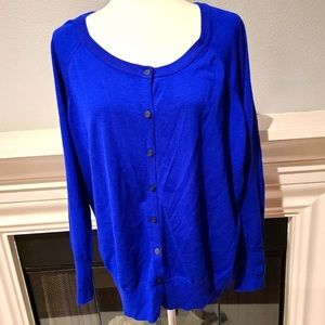 Lane Bryant Cobalt Blue Cardigan 14/16